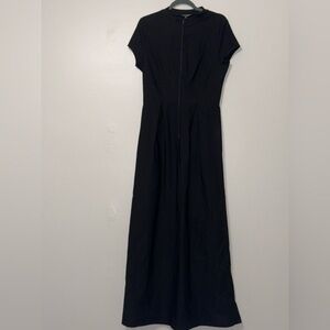 Fashion Nova To Busy To Care Maxi Dress Black XL Women Zipper Front New